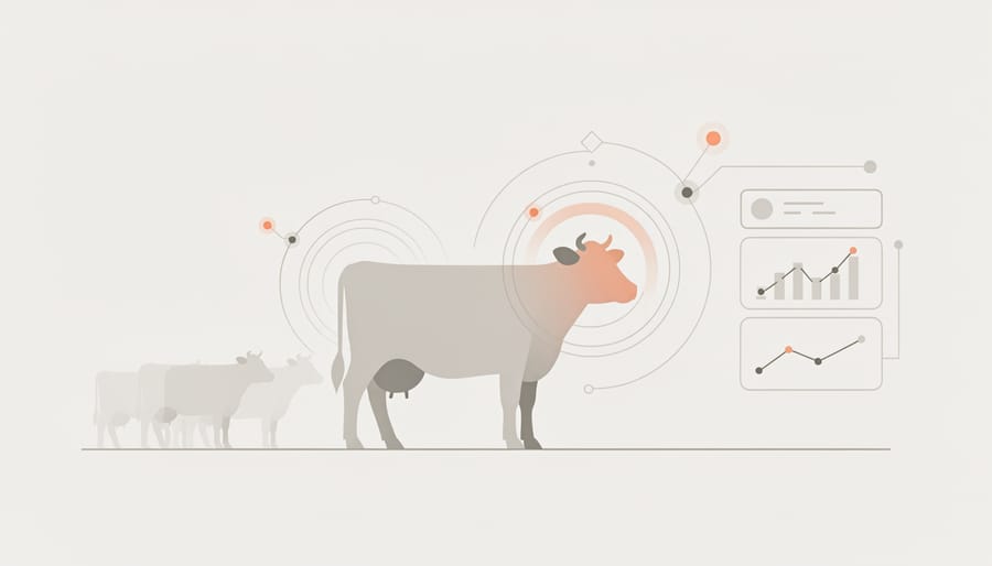 A high-tech monitoring sensor beside a zoo enclosure at night with an animal silhouette in the distance.